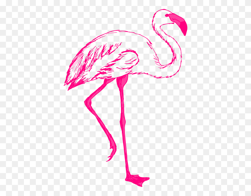 414x597 Pink Flamingo Clip Art Free Cliparts And Others Art Inspiration - Flamingo Clipart
