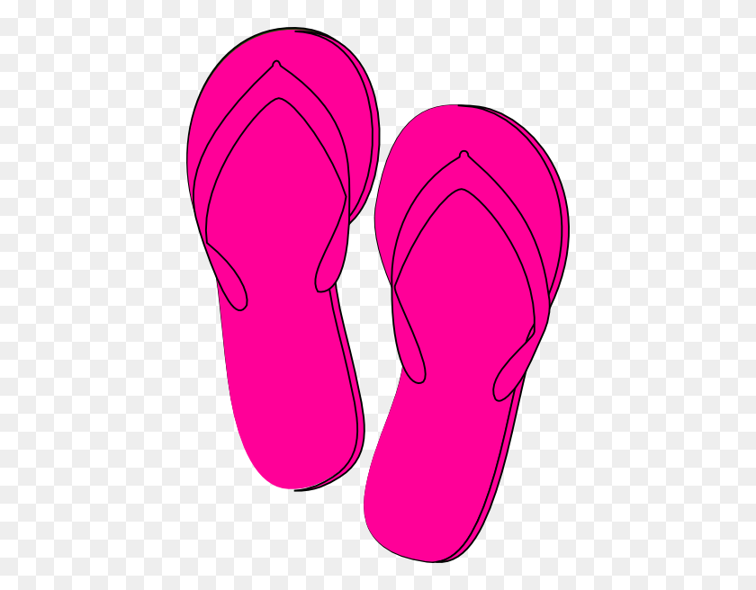 426x596 Pink Flip Flops Clip Art - Sandals Clipart