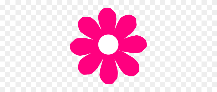 297x299 Pink Flower - Hand Fan Clipart