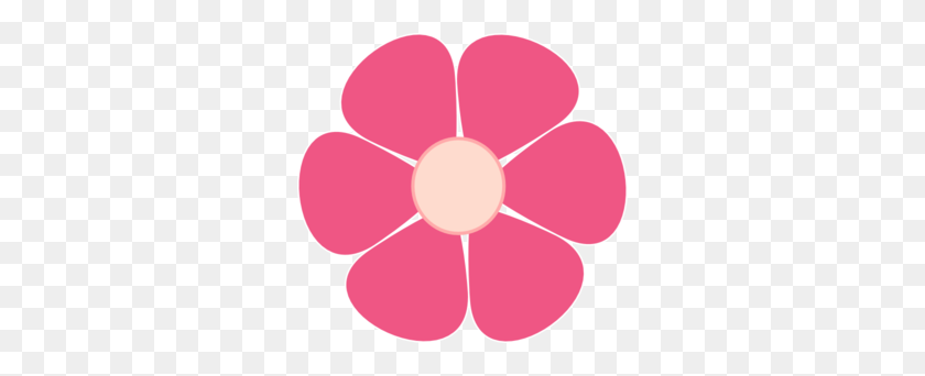 300x282 Pink Flower Clip Art - Flower Clipart PNG