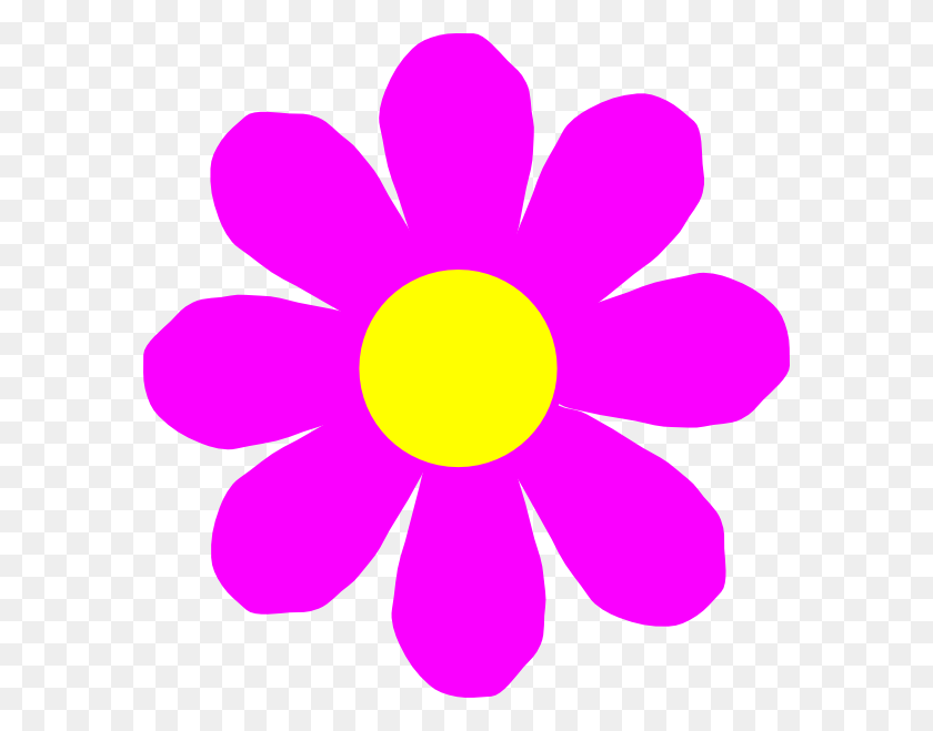 582x599 Pink Flower Clipart Animated - Animated Clipart