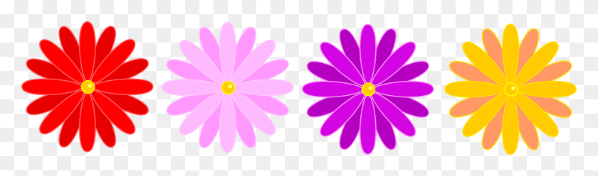 1702x412 Pink Flower Clipart Flower Chain - Daisy Border Clipart