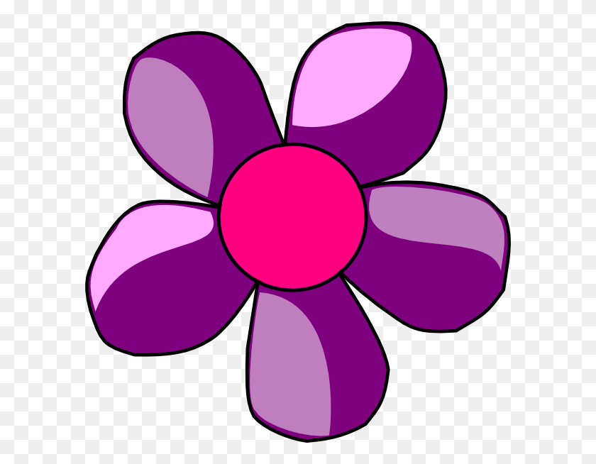 600x594 Pink Flower Clipart For Kid - Child Running Clipart