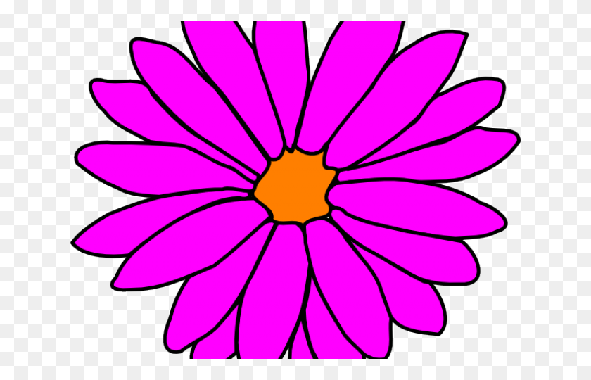 640x480 Розовый Цветок Клипарт Девчачий Цветок - Девчачий Клипарт