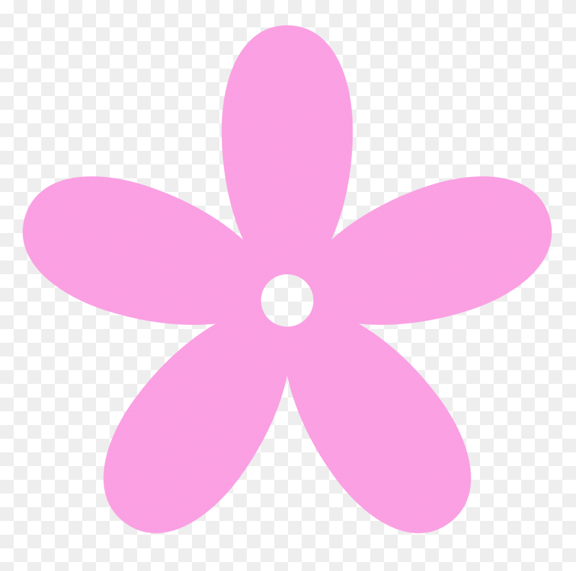 1969x1952 Pink Flower Clipart Retro Flower - Woodland Border Clipart