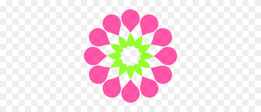 300x300 Pink Flower Clipart Whimsical Flower - Flower Pattern Clipart