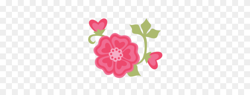 260x260 Pink Flowers Clipart - Dogwood Flower Clipart