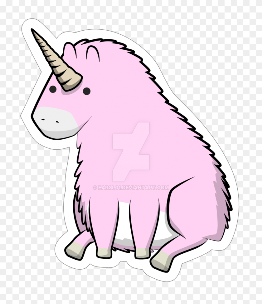 1024x1199 Pink Fluffy Unicorn - Unicorn Ears Clipart
