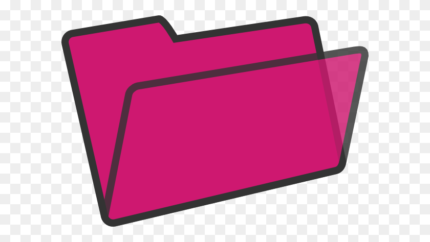 600x414 Pink Folder Clip Art - File Folder Clip Art