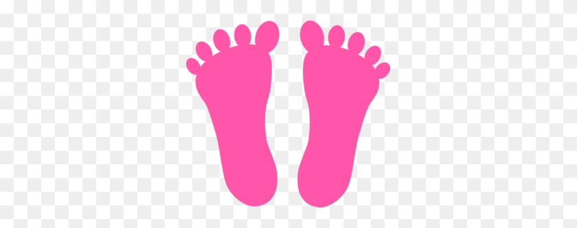 297x273 Pink Footprints Clip Art - Footsteps Clipart