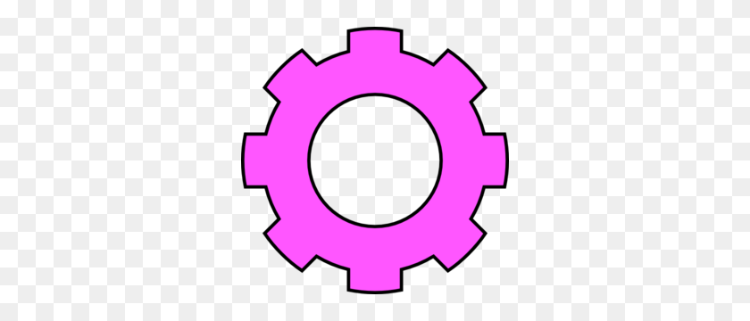 300x300 Pink Gear Clip Art - Gear Clipart PNG