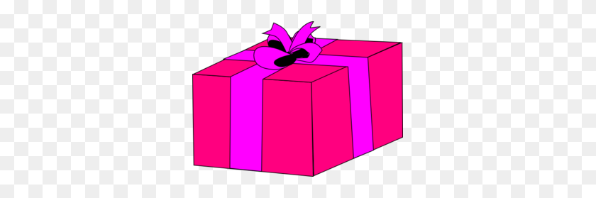 297x219 Pink Gift Box Clip Art - Present Clipart