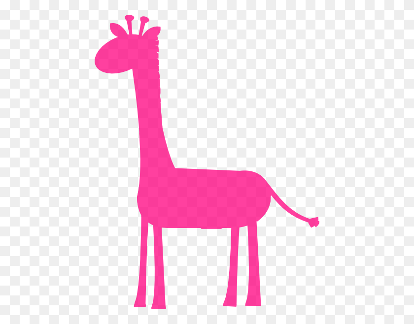 456x598 Pink Giraffe Clipart - Baby Flamingo Clipart