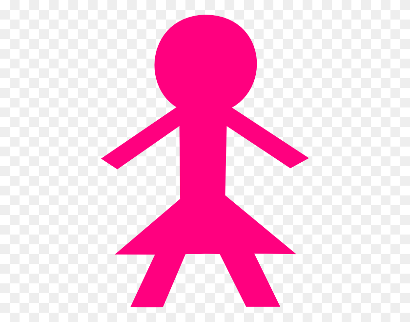 426x599 Pink Girl, Clip Art - Girl Bathroom Clipart