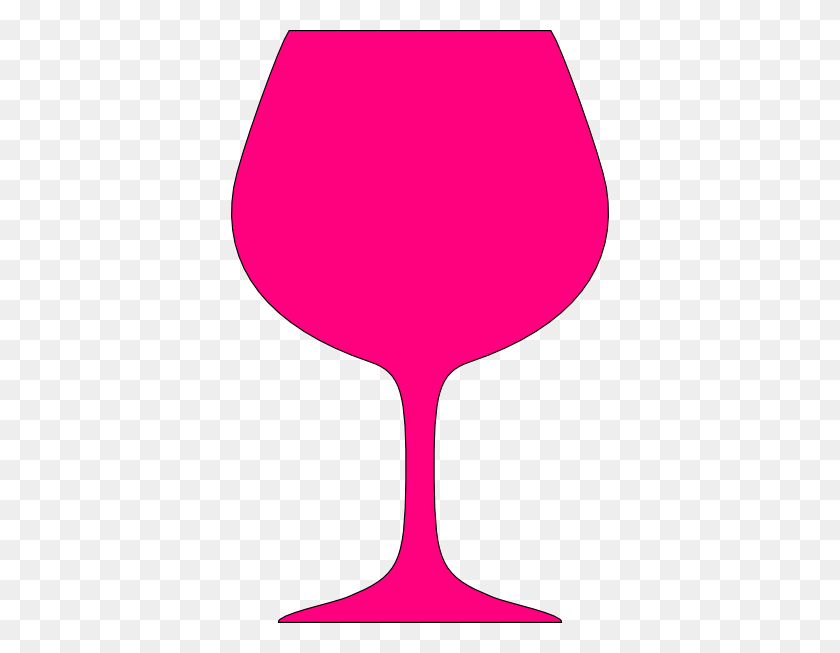 378x593 Pink Glass Clipart - Wine Clipart