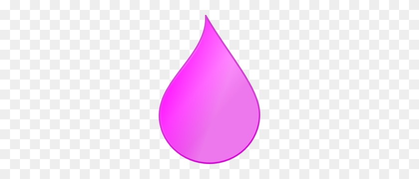 204x300 Pink Glossy Rain Drop Clip Art - Water Drop Clipart