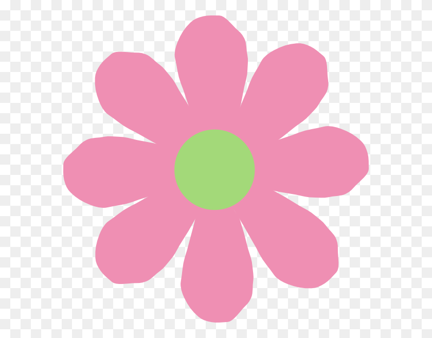 594x597 Pink Green Daisy Clip Art - Doc Mcstuffins Birthday Clipart