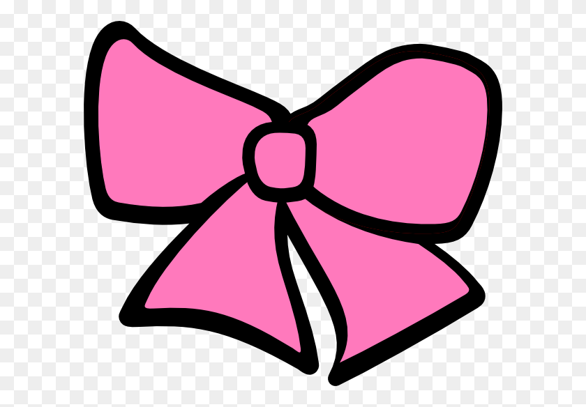 600x524 Pink Hair Clipart Cheer Bow - Cheer Up Clipart