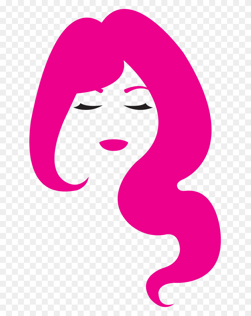657x998 Pink Hair Clipart Pink Wig - Rubia Peluca Clipart