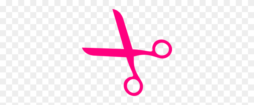 298x288 Pink Hair Scissors Clip Art - Hair Scissors PNG