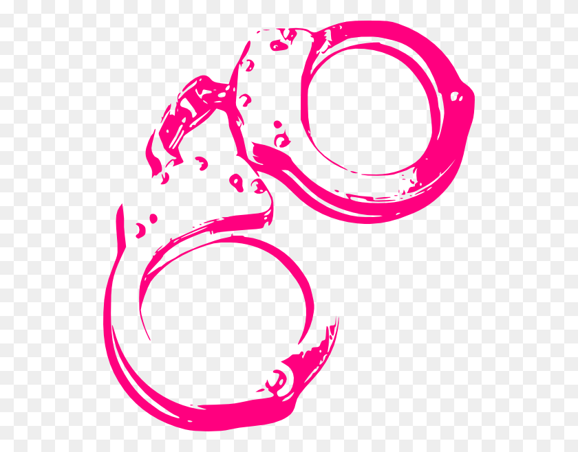 540x598 Pink Handcuffs Clip Art - Cuffs Clipart