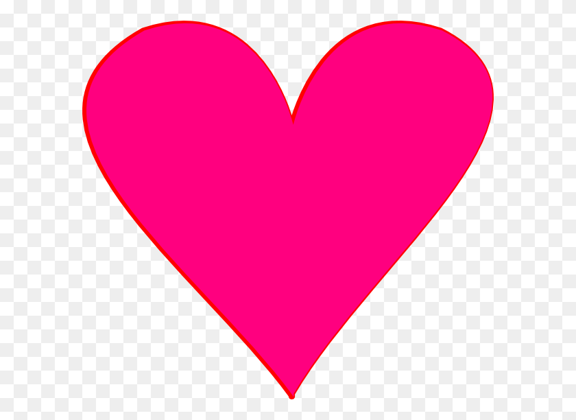 600x552 Розовое Сердце Картинки - Бостон Клипарт