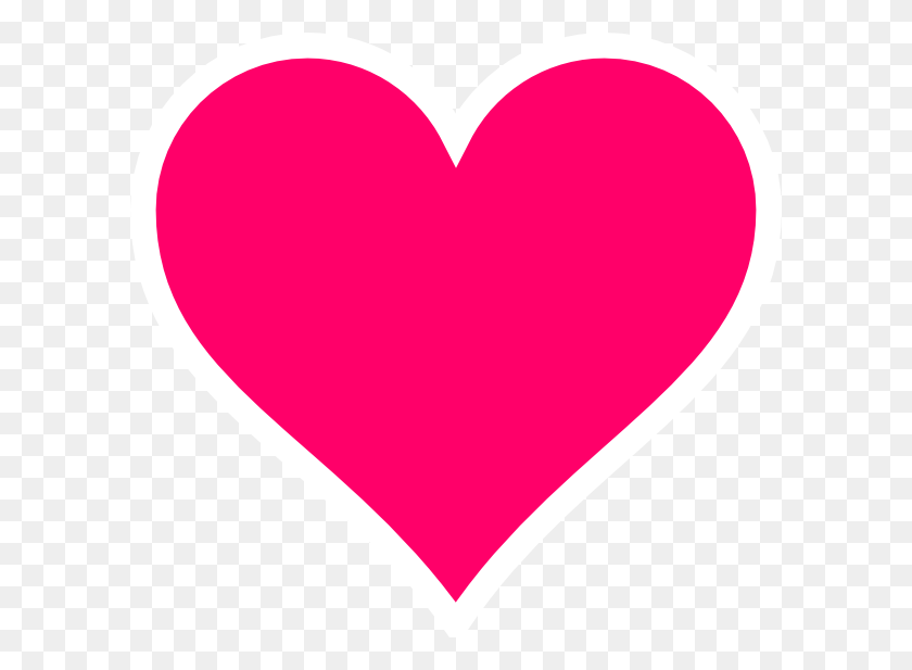 600x557 Pink Heart Clip Art - Heart Clipart