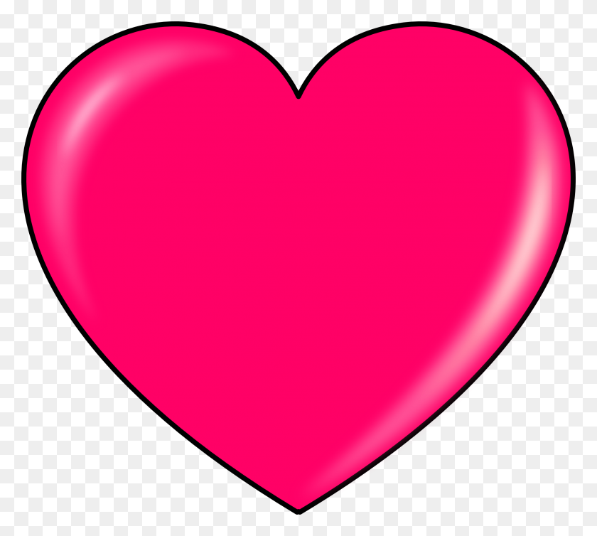 2555x2275 Pink Heart Clipart Transparent Png - Pink Heart PNG
