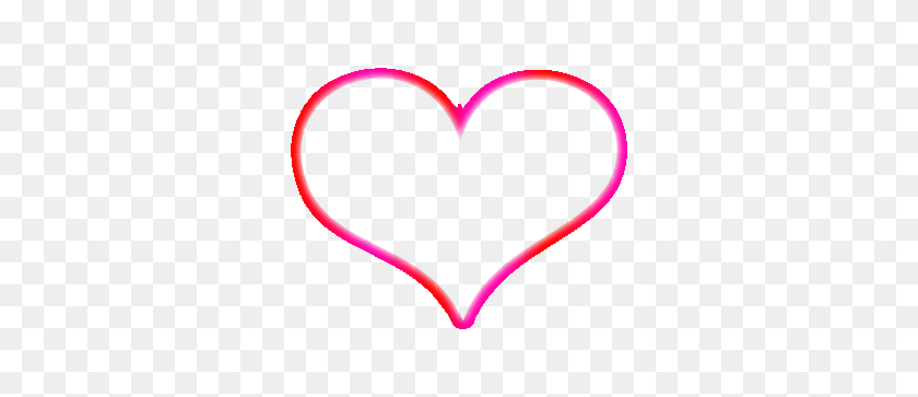 332x303 Pink Heart Outline Clipart - Pink Heart Clipart