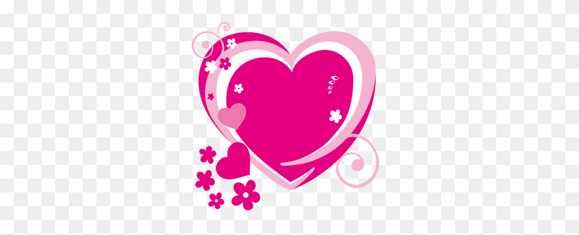 300x282 Pink Heart Png - Pink Background PNG