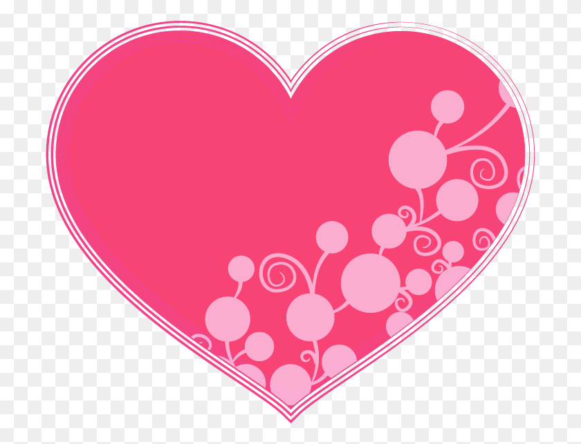 708x583 Pink Hearts Clipart Free Clipart Images - Pink Heart Clipart
