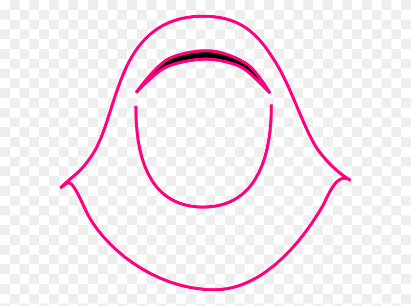 600x565 Clipart Hijab Rosa - Turbante Clipart
