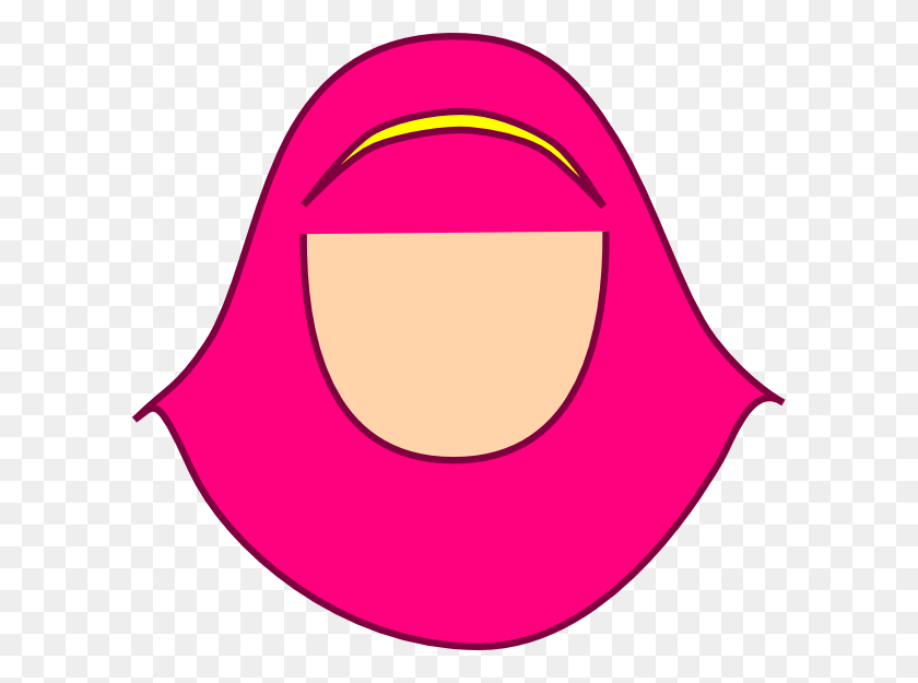 600x565 Pink Hijabers Clip Art - Worship Clipart
