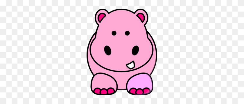 243x300 Pink Hippo Png, Clip Art For Web - Hippopotamus Clipart