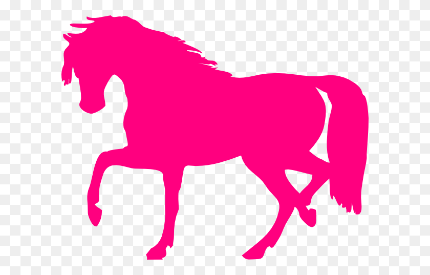600x477 Pink Horse Clip Art - Horse Clipart