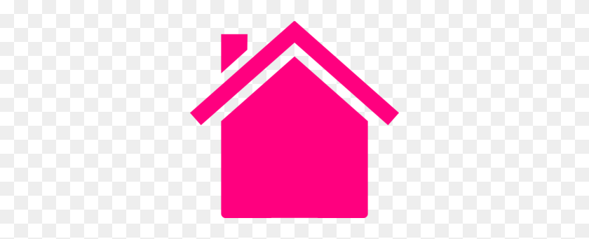 298x282 Pink House Outline Clip Art - House Clipart Outline