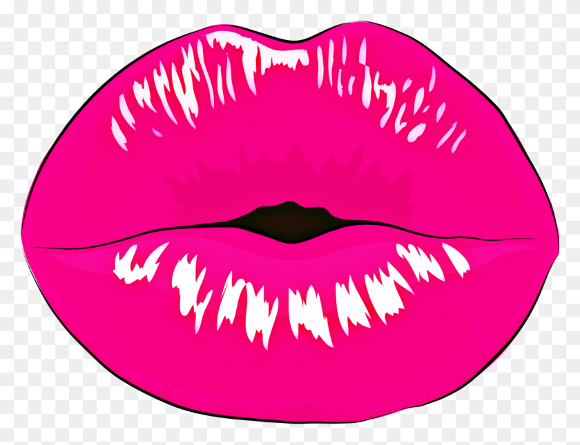 Pink Kiss Lips Remixit - Lápiz labial Kiss Clipart