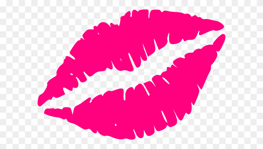 600x416 Розовый Поцелуй Знак Картинки - Поцелуй Клипарт