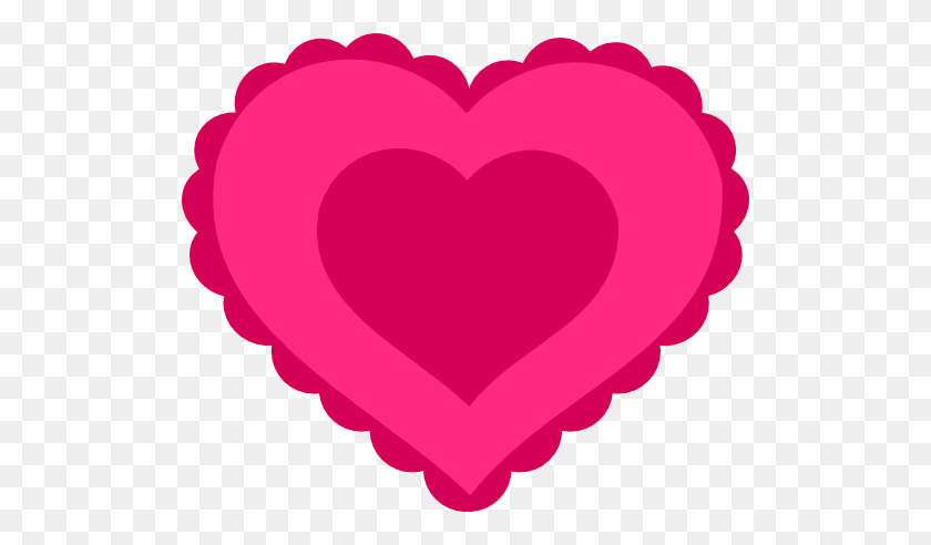 512x432 Розовое Кружевное Сердце - Клипарт Двоеточие