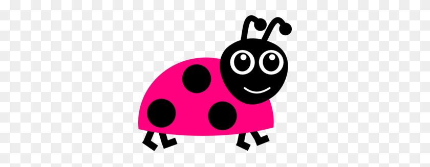 300x267 Pink Lady Bug - Bug Clipart