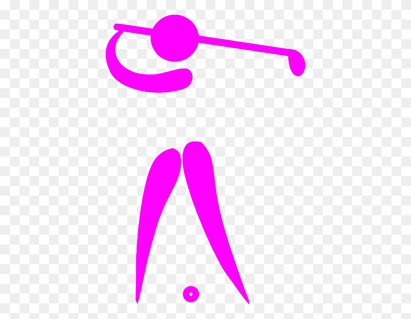 408x592 Pink Lady Golfer Clip Art - Driving Car Clipart