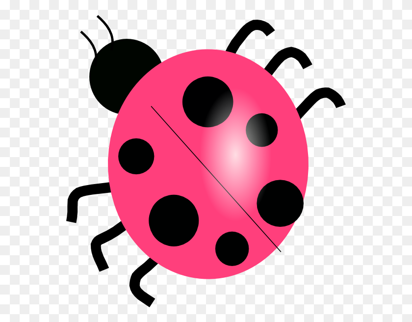 570x596 Pink Ladybug Clipart - Cute Ladybug Clipart