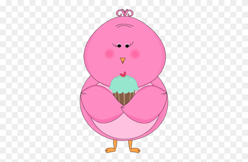 Imágenes Prediseñadas de Pink Lappy School - Pink Cupcake Clipart