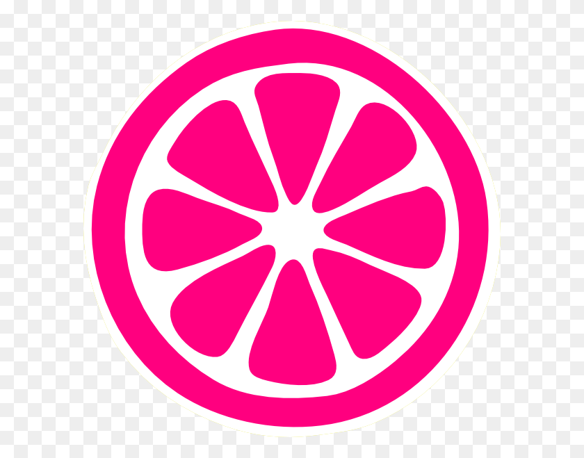 600x599 Pink Lemonade Slice Clip Art - Pink Lemonade Clipart