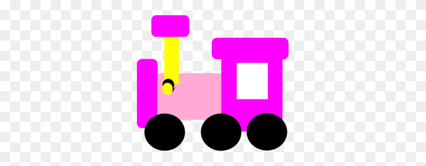 299x267 Pink Locomotive Train Clip Art - Train Clipart PNG