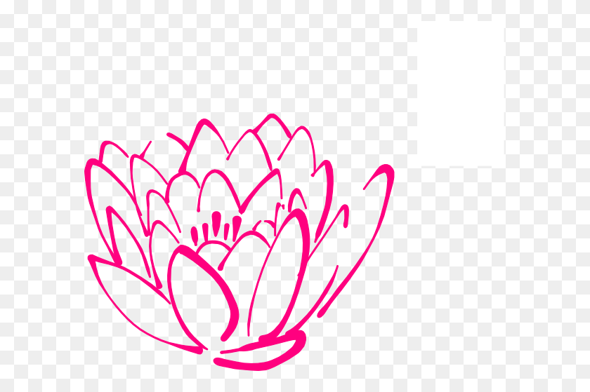 600x499 Pink Lotus Bud Clip Art - Flower Bud Clipart