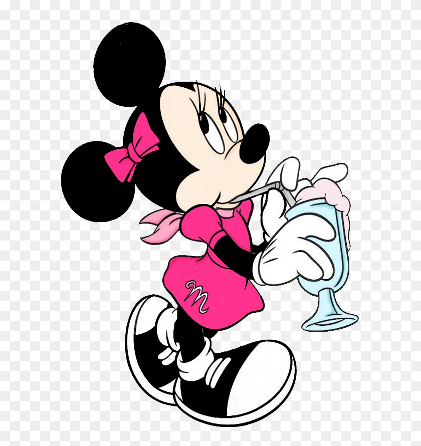 607x830 Imágenes Prediseñadas De Minnie Mouse Rosa - Minnie Mouse Clipart Gratis
