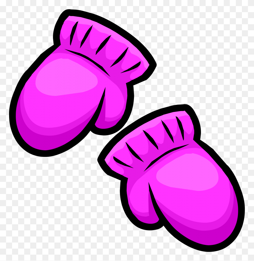2686x2759 Pink Mittens Club Penguin Wiki Fandom Powered - Pink Boxing Gloves Clipart