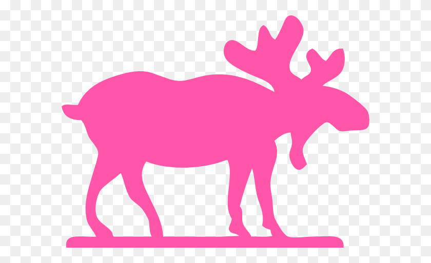 600x453 Pink Moose Clip Art - Moose Antlers Clipart