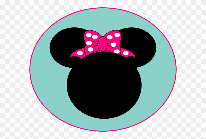600x507 Pink Mouse Bow Clip Art - Mickey Mouse Ears PNG